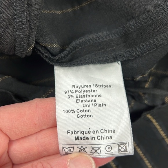 Solola black  striped lagenlook skirt - Picture 5 of 8